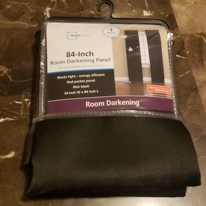 Black room darkening panel